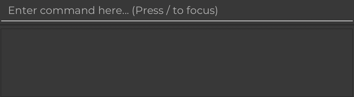 command box out of focus